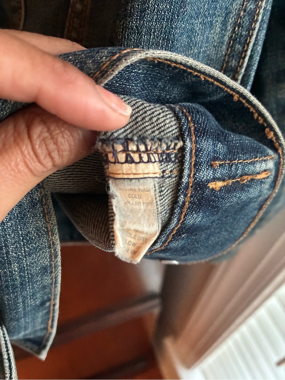 GAP Stretch Denim Jacket Medium Wash Fitted Y2K Women’s M - Picture 4 of 5